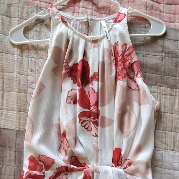 Cream/tan/red/pink halter dress - Picture 2 of 2